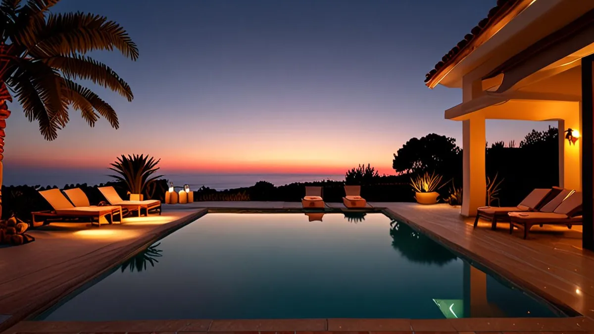 villa with a private pool
