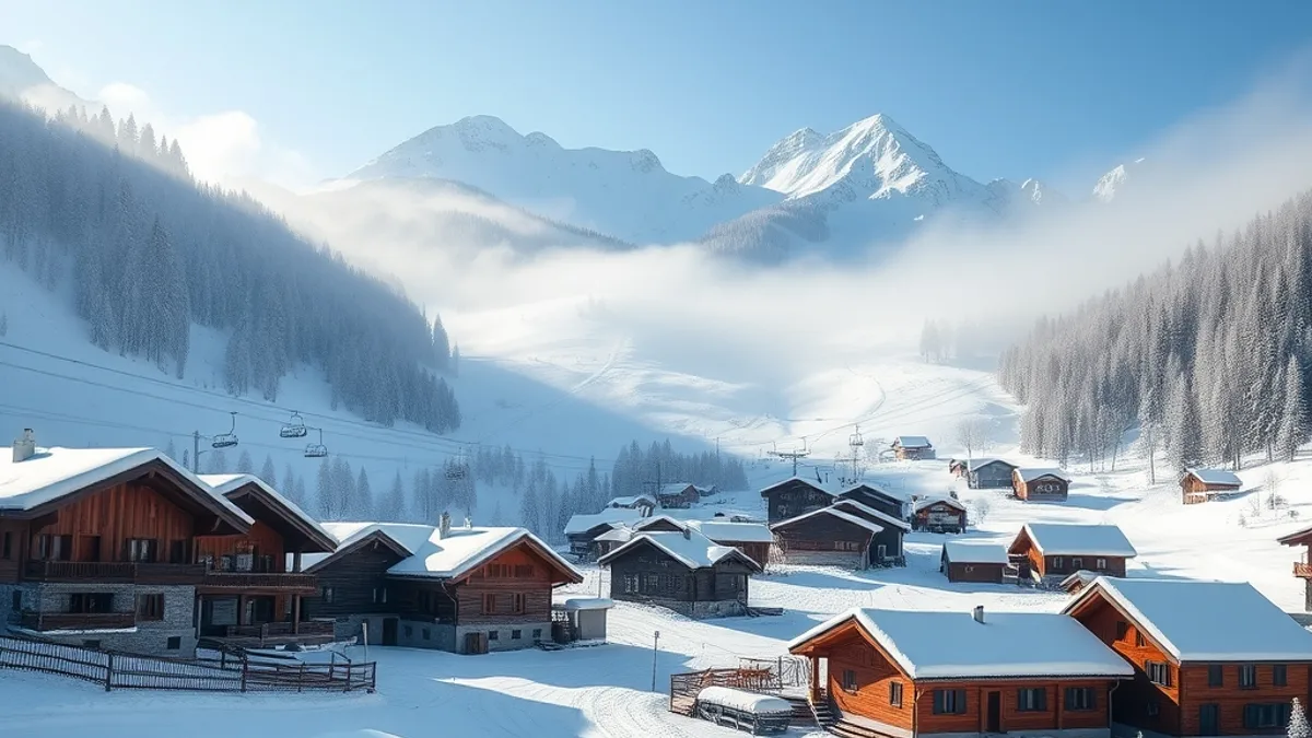 ski lodge in the Alps