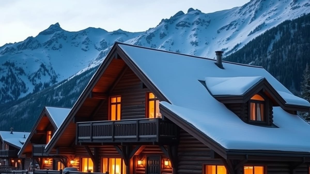 ski lodge in the Alps