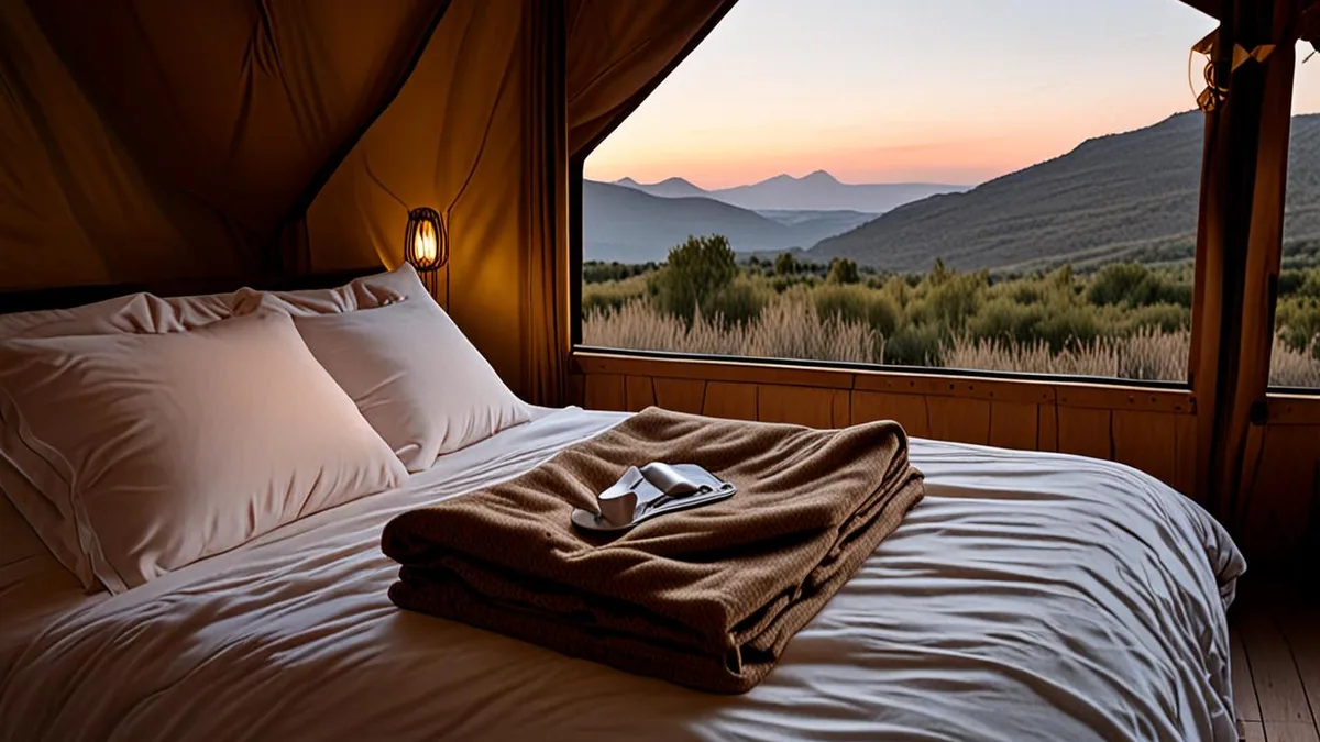 glamping bedding