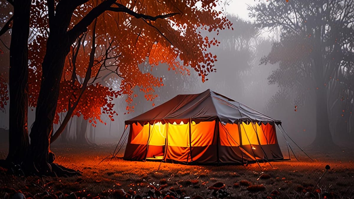 glamping in autumn