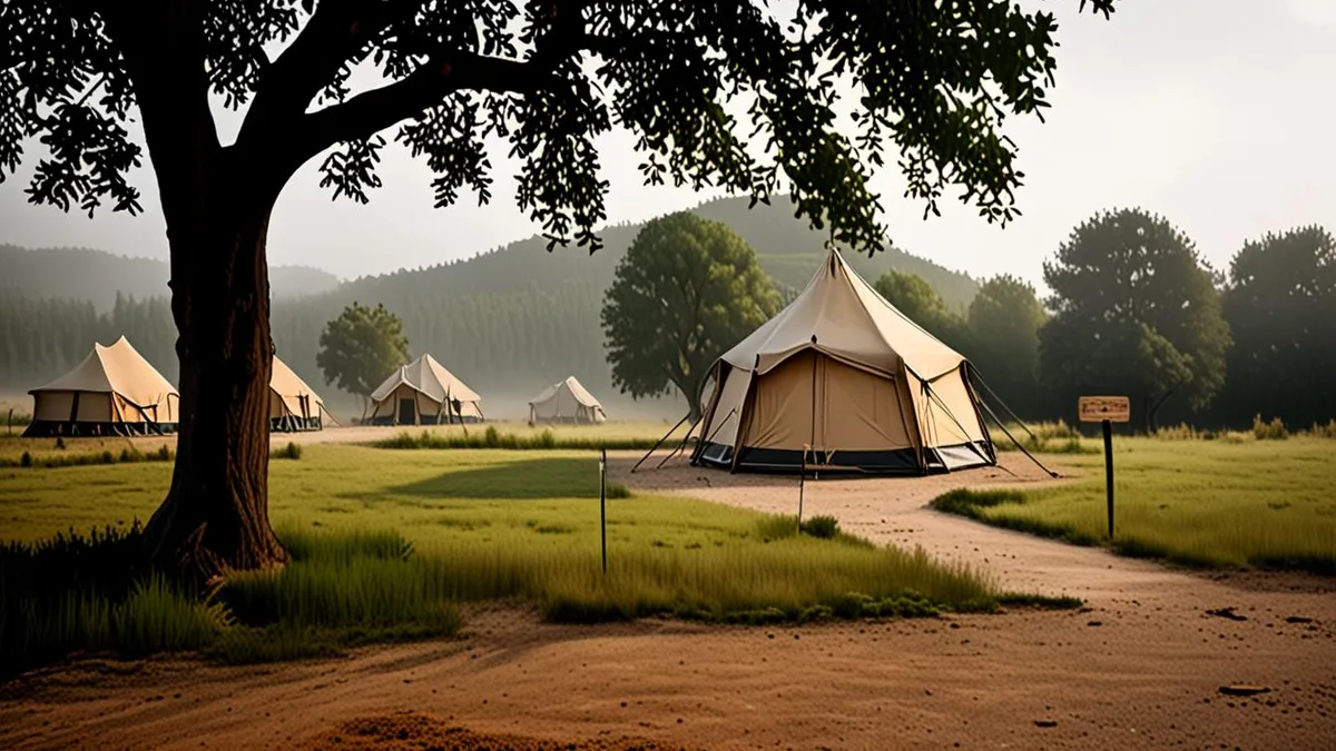 glamping site check-in
