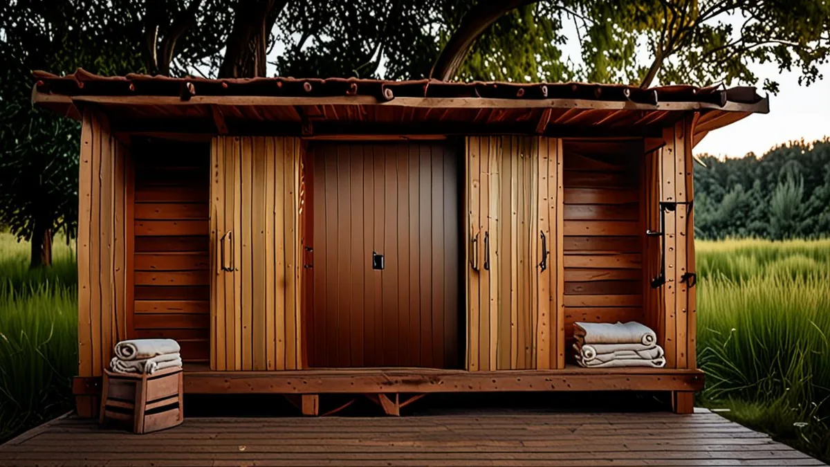glamping toilets and showers