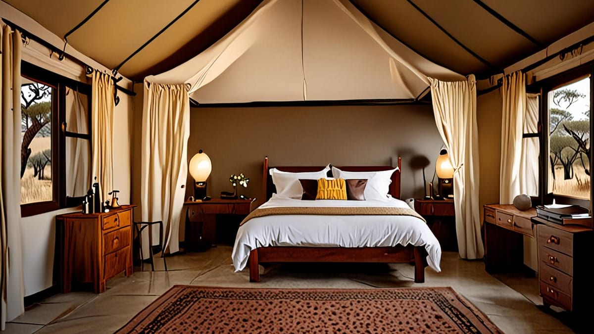 glamping toilets and showers