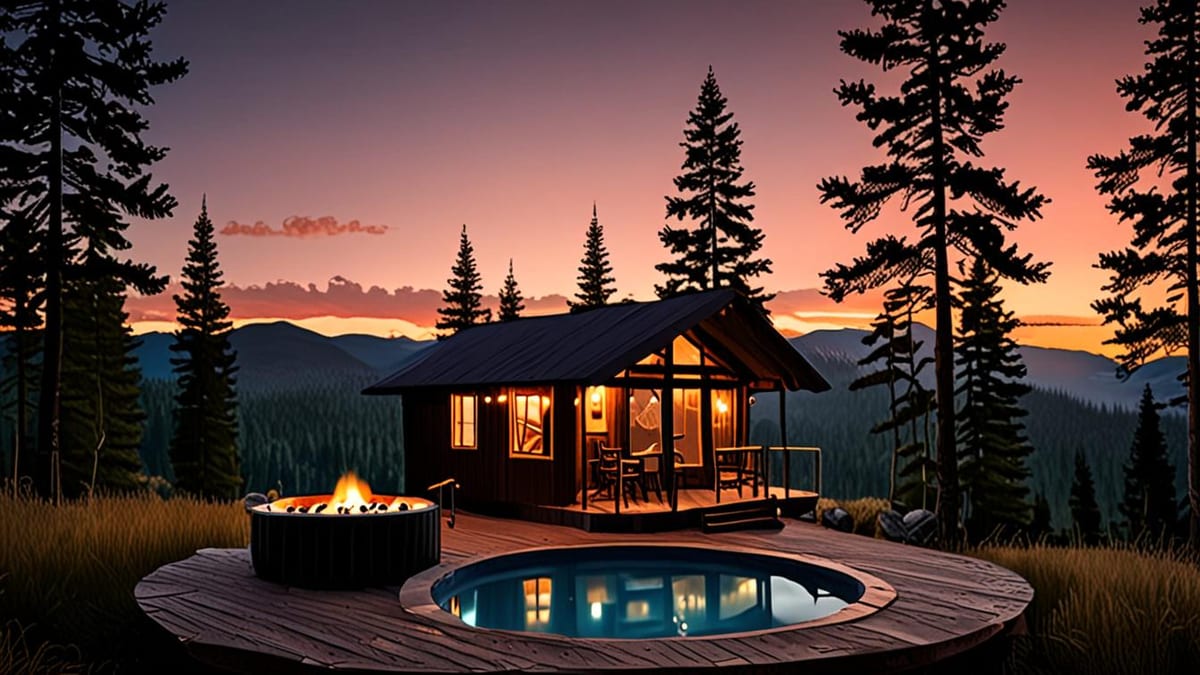 glamping with a hot tub