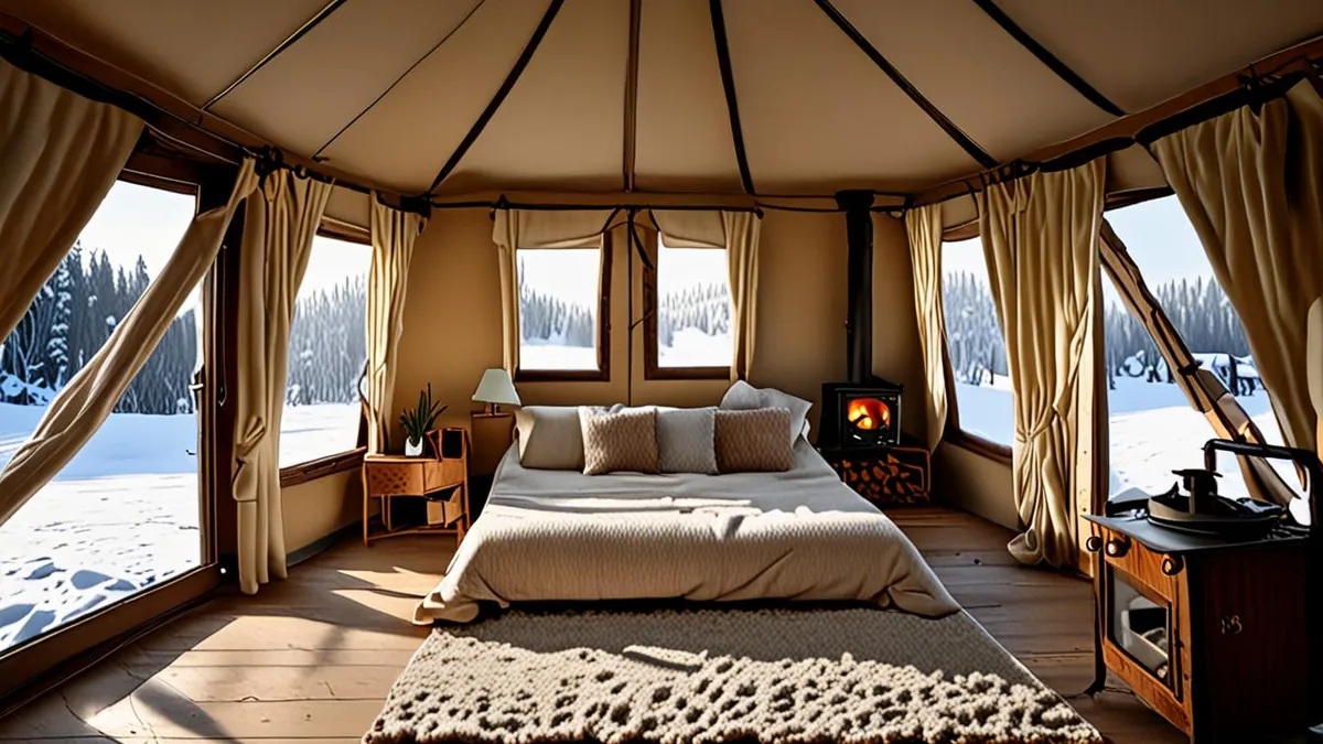 glamping in winter