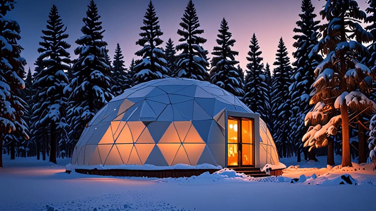 glamping in winter