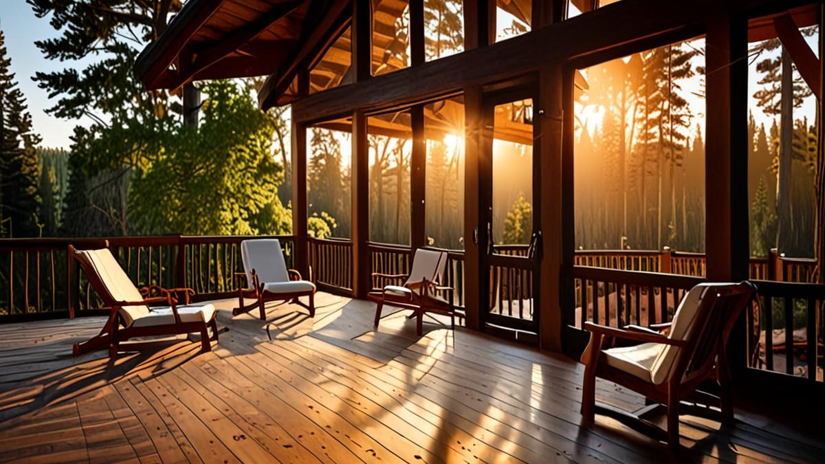 lodge break with two families
