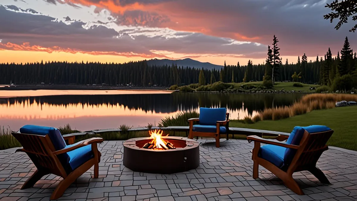 lodge breaks with fire pits