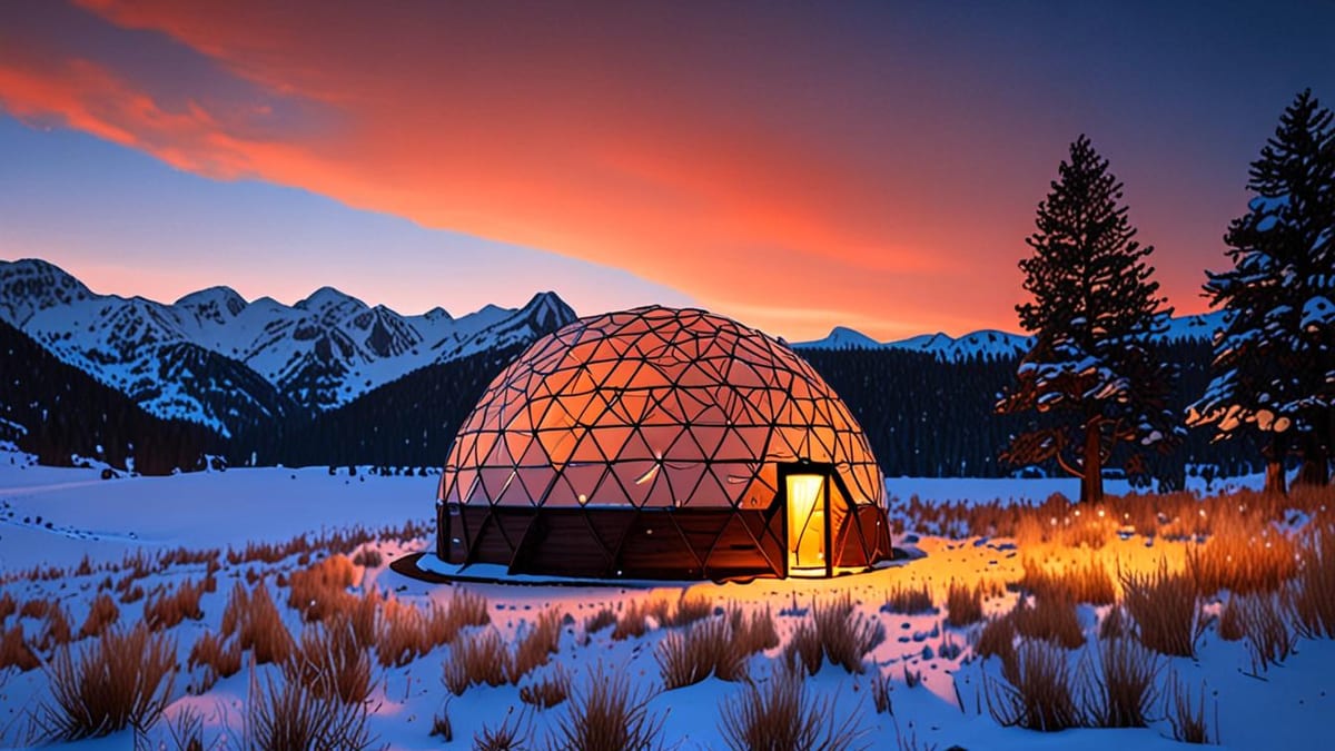 winter glamping in europe