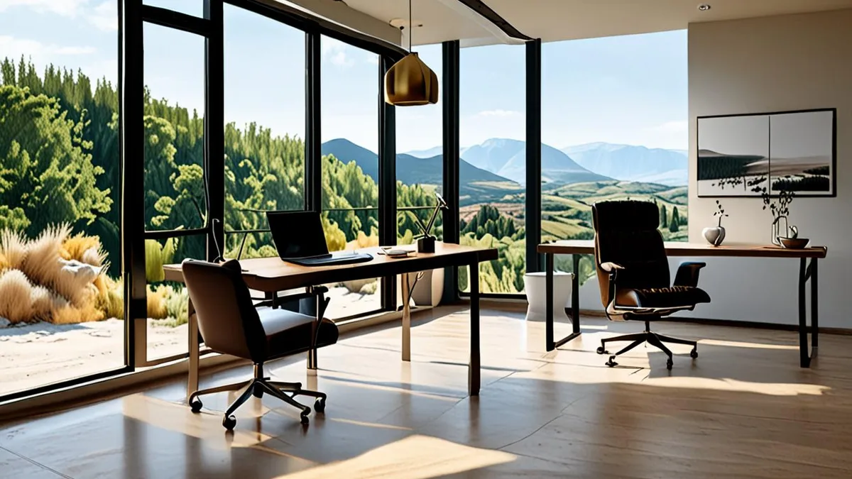 working remotely from a villa